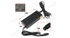 36V 2A lithium ion charger for electric scooters, electric bicycles, quad bikes. (output 42V) connection GX12