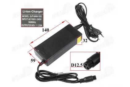 36V 2A charger (output 42V) connection of electric scooters, bicycles GX16 quad bikes, skateboards