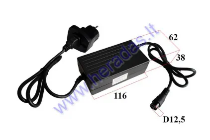 36V Lithium-ion battery charger. Suitable for charging the batteries of electric scooters, electric bicycles, and other electronic devices. (42V -1.5A)