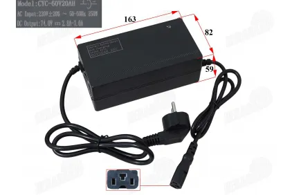 60V 20AH Electric trike scooter battery charger for lead-acid batteries MS03, MS03ROF, MS04, EPICO, Comfimax