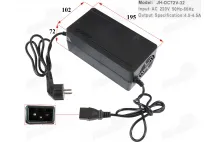 72V/32Ah 4.0-4.5A charger for electric scooter PRAKTIK2, KING BOX3 lead batteries.