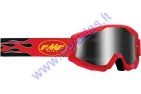 Akiniai motociklininko skaidrūs FMF GOGGLE POWER CORE SAND, tamsinti