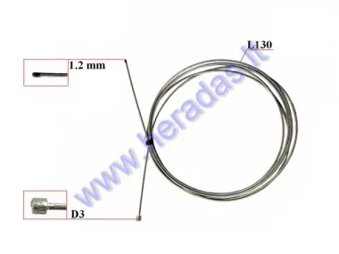 Throttle cable 1,2mm 130cm 1pc