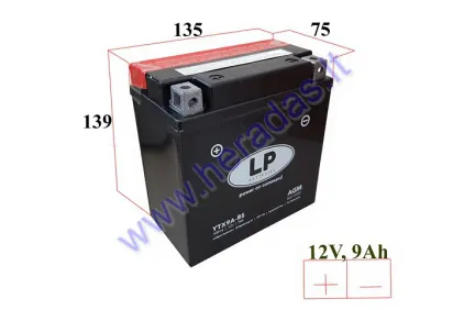 BATERRY 12V 9Ah YTX9A-BS LANDPORT AGM