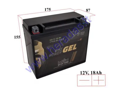 Battery 18Ah 300A 12V INTACT GEL YTX20L-BS  175X87X155