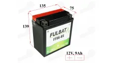 Battery 9Ah.120A 12V FULBAT MF FT9A-BS YTX9A-BS