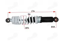 Shock absorber for 110-125 ATV quad bike L270 spring diameter 6