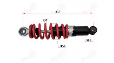 Shock absorber for ATV quad bike L230 spring diameter 7