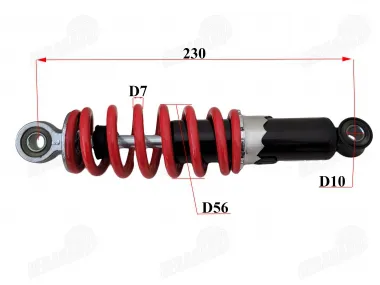 Shock absorber for ATV quad bike L230 spring diameter 7