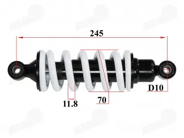 Amortizatorius galinis motociklo L245 tinka NAKED50