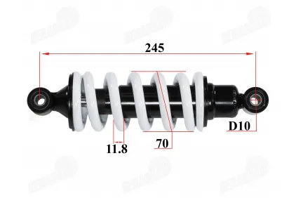 Amortizatorius galinis motociklo L245 tinka NAKED50