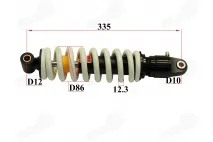 Amortizatorius galinis motociklo L335 sp12.3 tinka DB50PRO