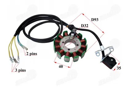 Magneto/stator 12 coils for ATV quad bike