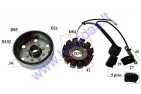 MAGNETO/STATOR 12 COILS FOR SCOOTER 125cc D84 WITH ROTOR PIAGGIO FLY 125