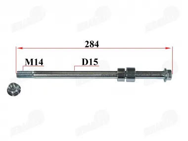 Ašis galinio rato motociklui tinka DB50PRO