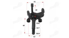 Front right stub axle for quad bike