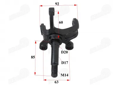 Front right stub axle for quad bike