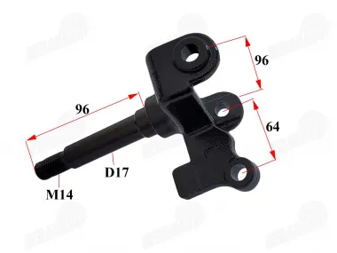 Front left side stub axle for quad bike