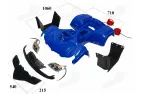 Plastic cover set with lights and footrests for ATV quad bike YETI