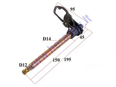 Bėgių perjungimo velenas 200-250 cc keturračiams motociklams  L200 D14/12