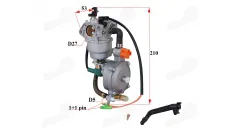 Benzininio generatoriaus su Honda varikliu  GX160 2.8KW GX200 170F pakeitimo komlektas į dujinį LPG NG