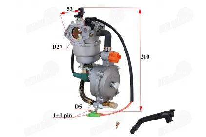 Generator Dual Fuel Carburetor LPG NG Conversion Kit for Honda GX160 2.8KW GX200 170F