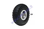 FRONT WHEEL WITH TIRE FOR GASOLINE SCOOTER 4.10-3.50 FITS GS4903