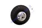 FRONT WHEEL WITH TIRE FOR GASOLINE SCOOTER 4.10-3.50 FITS GS4903