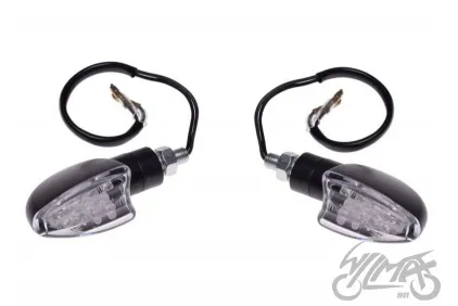 LAMP, TURN SIGNAL, BLACK, OVAL, CLEAR LENS, LED CN