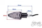 LAMP, TURN SIGNAL, BLACK, OVAL, CLEAR LENS, LED CN