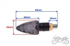 LAMP, TURN SIGNAL, BLACK, CLEAR LENS, LED CN LEFT