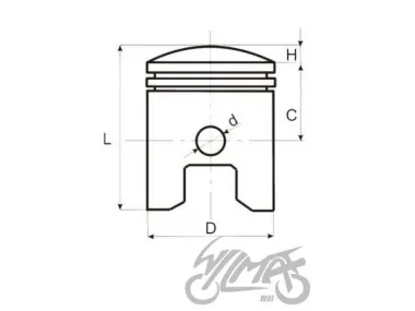 PISTON AND RING SET FOR SUZUKI GN125