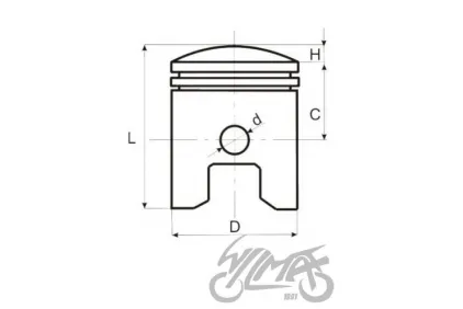 PISTON KIT WSK175 CRAFT 1 O.S. +0,25