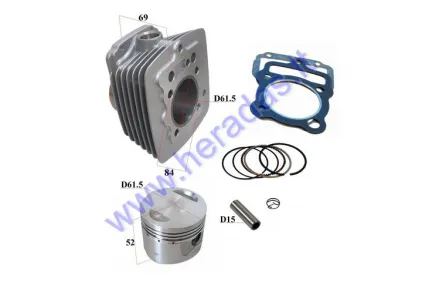 Cylinder piston set for scooter CG 150cc D61.5 PIN15 162FMI