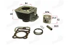 Cylinder piston set for motorcycle 125cc D56mm PIN15