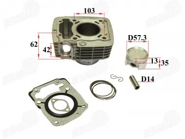 Cilindras stūmoklis motociklui Honda cbf150 D57.3