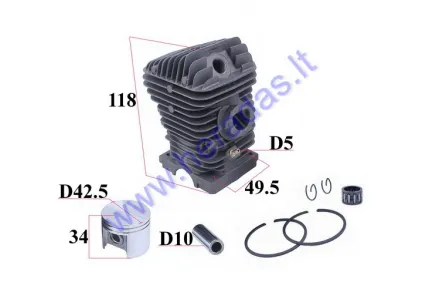 Cilindro komplektas su stūmokliu STIHL MS250 D42.5 PIN10