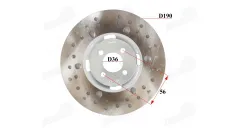 Diskas stabdžių galinis 200-250cc D190 D36 vidus