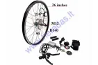 Conversion kit to electric bicycle 350W 36V,motor,controller,handles. Rear wheel with motor 26 inches (26inches) X 1.95