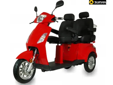 2-SEAT ELECTRIC TRIKE SCOOTER Sunra Electron MS04 WITH HIGH SEAT 1000W 60V 30AH Graphene battery