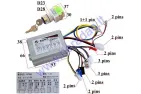 Elektrinio keturračio kontroleris 36V 800W komplektas su spynele 3 greičiai analogas EB081 ,EB124