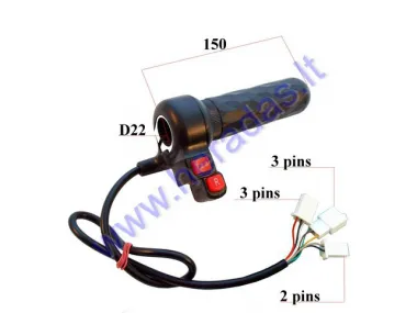 THROTTLE (HANDLEBAR GRIP) FOR ELECTRIC SCOOTER  XL4L COMFIMAX analogue EB127