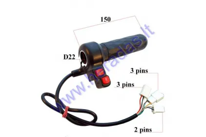 Elektrinio keturračio, skuterio akseleratoriaus rankenėlė XL4L COMFIMAX analogas EB127