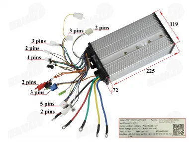 Controller for electric cargo tricycle 60/72V 50A  KING BOX 3 JP2800 DLS