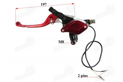 Left brake lever with cylinder for electric scooter fits HIMOTO HM4