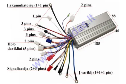 Controller for electric scooter 72V 2000W sinusoidal Sine Wave