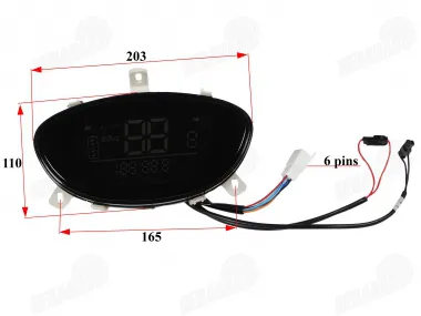 Dashboard for electric scooter, display - speedometer 48v/60V fits EPICO