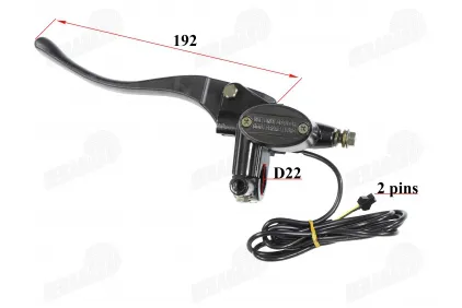 Left brake lever with cylinder for electric scooter, tricycle fits HIMOTO HM2