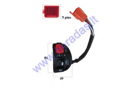 SWITCH ASSEMBLY FOR ELECTRIC MOTOR SCOOTER INDICATOR/HORN/LIGHTS MS031 MS041