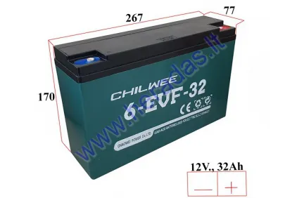 Electric scooter-tricycle battery 12V 32Ah suitable for models XD PRAKTIK2, electric machines